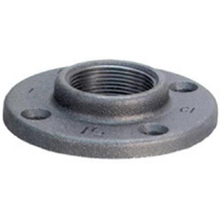 HOMECARE PRODUCTS 8700164059 1.5 in. Malleable Iron Pipe Fitting; Black Floor Flange HO577752